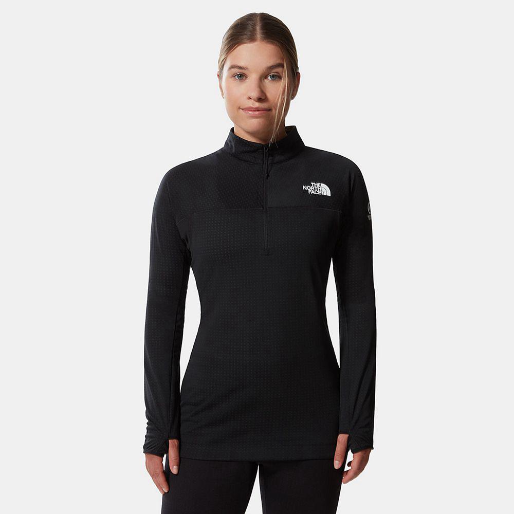 The North Face Summit Dot Fleece 1/2 Zip Γυναικεια Baselayers - Μαυρα (EKUF74953)